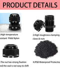 Ten Pack One Quarter Inch NPT Black Cable Glands IP68 Waterproof Nylon Strain Relief Cord Grips Product Details