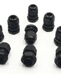 20 Pack Black Plastic Waterproof Cable Glands M20 x 1.5 IP67 Rated For 6-11mm Cables, Weatherproof Cable Gland Entry Fittings
