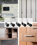 Keyed-alike cabinet cam locks in a sleek black finish for secure drawers, files, and RV storage; includes two 1-1/8 inch locks