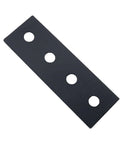 Black Carbon Steel Barn Door Track Splice Piece 80mm Metal Splice Plate Repair Fastener For Sliding Barn Door Track