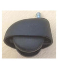 ✝️ 100-Pack Covered Black 2" twin Caster Wheel for smooth motion and stable alignment, side view on light surface