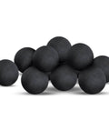Ceramic Fire Balls for Fire Pit, Set of 12 Round Fire Stones Reusable Fireplace Ball for Gas Fireplace or Indoor and Outdoor Fire Pits Accessory,Black