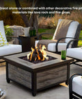 12 Pack Ceramic Balls, Mixed of 4 Size Fireplace Balls in fire pit, modern accessory for indoor or outdoor use, black.