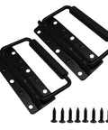 3 Pack Spring Loaded Chest Handles 4.9 Inch Heavy Duty Surface Mount Stainless Steel With Rubber Grip Folding Handle For Tool Boxes Trunks And Storage Boxes Chrome Plated Finish For Extra Durability shown with screws