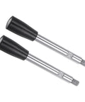 Revolving Crank Clamping Handle With M8 Thread, 116mm Overall Length, black chrome plated, durable steel construction, 2-piece set