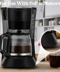 8 Pcs Self Adhesive Caster Wheels For Appliances And Small Furniture With 360 Degree Swivel Rotation Durable ABS And Stainless Steel Bearings Black Easy To Install On Most Surfaces Providing Smooth Glide For Heavy Trash Cans Bins And Storage Boxes installed on a black coffee maker on a kitchen counter
