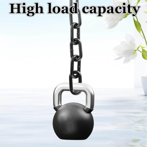 1/5'' x 26.2Ft Long Black Chain Link Heavy Duty Porch Swing Chain, Carbon Steel Coil Chain holding weight, high load capacity