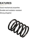 10 Pack Black Compression Springs, 1.2mm Wire, 12mm Outer Diameter, 15mm Free Length, Spring Steel Build, Durable shown in coiled form