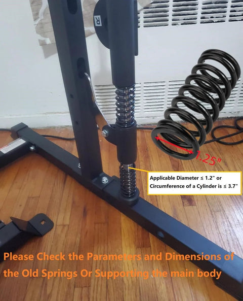 Black Compression Springs Set Of Two 1.7 Inch Outer Diameter By 1.25 Inch Inner Diameter And 3.9 Inch Long on machinery