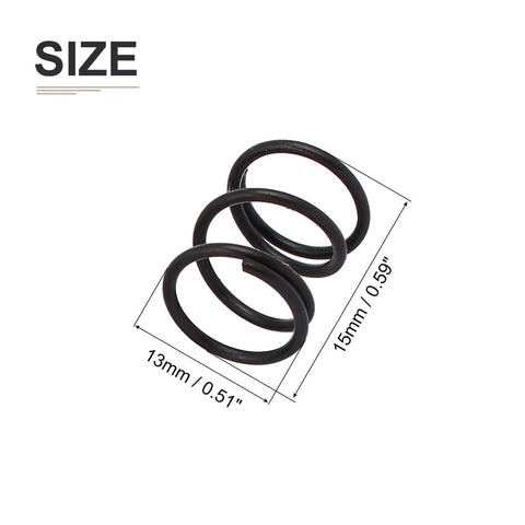 20 Pack Black Compression Springs For Machinery, 1.2mm Wire Dia, 13x15mm Outer Diameter, Spring Steel