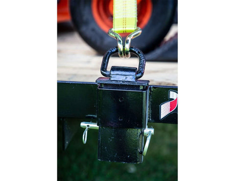 Installed Stake Pocket D-Ring - 1/2 Inch Forged Steel D Ring with 2-1/2 Inch I.D., Black Powder-Coated Tie Downs for Cargo Control