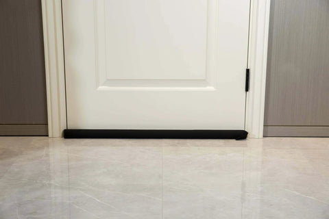 Door Noise Blocker 36 Inch Black Draft Stopper Silencer, Soundproof Door Draft Guard For Home And Office installed under door