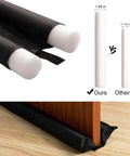 Door Noise Blocker 36 Inch Black Draft Stopper Silencer, installed under door for soundproofing, energy-saving seal
