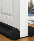 Double Sided Door Draft Stopper For Bottom Of Doors 38 Inches Black Noise Reducer And Breeze Blocker Weather Stripping And Insulation Seal Gap Filler