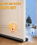 Beefy 36 Inch Door Draft Stopper With 2 Inch Diameter Foam Core Covers 0.5 To 1.7 Inch Gaps Heavy Duty Weather Stripping