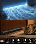 Double Sided Door Draft Stopper For Bottom Of Doors 38 Inches Black Noise Reducer And Breeze Blocker Weather Stripping