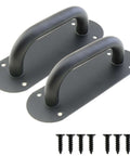 Two Pack Door Handle Pull Plate Stainless Steel Heavy Duty Barn Door Pull Handle For Sliding Barn Door Kitchen Cabinet Matte Black 7.8 Inch By 2.5 Inch Ideal For Residential And Commercial Use With Minimalist Aesthetic Durable Rust Resistant Hardware