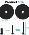 Heavy Duty Black Door Hole Cover Plate Two And Five Eighths Inch Round Deadbolt Cover With Screws Steel Hole Filler Plate dimensions