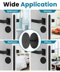 Heavy Duty Black Door Hole Cover Plate Two And Five Eighths Inch Round Deadbolt Cover With Screws Steel Hole Filler Plate For Doors And Locks Seamless Repair For Holes And Damaged Door Edges One Pack application in various rooms