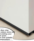 "4 Pack Bottom Door Seal Exterior Plastic PVC 1 3/4" x 36" for Vinyl Concealed Kerf/Channel Fit Under Door Seal Strip for Weather Stripping Draft Stopper(Black) installed on white door"
