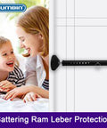 Three Pack Sliding Door Security Bar Set With 17-50 Inch Adjustable Range For Patio And Interior Doors Two In One Door Stopper And Lock Bar Heavy Duty Iron Construction With Rubber Tips Black