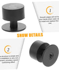 Door Silencer Wall Bumper Collision Stopper For Interior Use Black 1 Set With Easy Install Hardware Anti Collision Door Stopper