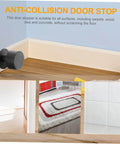 Door Silencer Wall Bumper Collision Stopper For Interior Use Black 1 Set With Easy Install Hardware Anti Collision