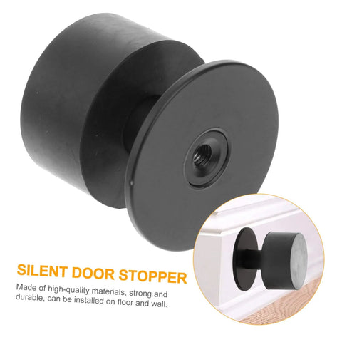 Door Silencer Wall Bumper Collision Stopper For Interior Use Black 1 Set With Easy Install Hardware Anti Collision Door Stopper