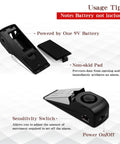 Door Stop Alarm with 120DB Siren Door Stop for Home & Travel (Black) (Pack of 2), showing non-skid pad and sensitivity switch