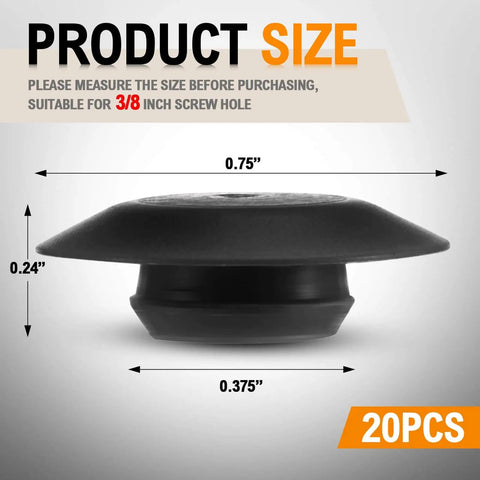 20 Piece Adjustable Door Threshold Screw Covers Black To Conceal Screw Holes And Heads On Most Standard Thresholds Easy Install