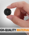 Hand holding a single black cap from the 20 Piece Adjustable Door Threshold Screw Covers Black To Conceal Screw Holes And Heads On Most Standard Thresholds
