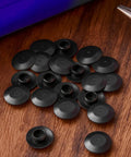 20 Piece Adjustable Door Threshold Screw Covers Black To Conceal Screw Holes And Heads On Most Standard Thresholds Easy Install Durable Wear Resistant Sill Cap Plugs For A Clean Sleek Entryway