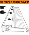 20 Piece Adjustable Door Threshold Screw Covers Black To Conceal Screw Holes And Heads On Most Standard Thresholds Easy Install