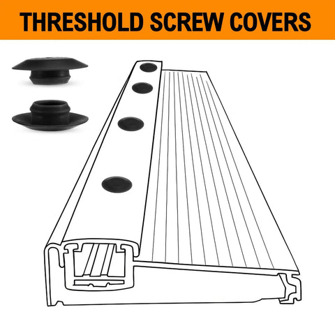 20 Piece Adjustable Door Threshold Screw Covers Black To Conceal Screw Holes And Heads On Most Standard Thresholds Easy Install