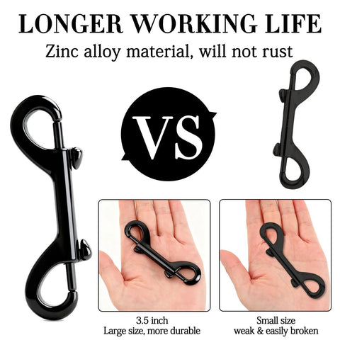Eight Piece Set Of Double Ended Snaps 3.5 Inch Zinc Alloy Heavy Duty Bolt Snap Trigger Clips for longer working life and durability