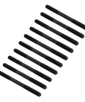 Double Ended Stud Bolts 304 Stainless Steel Threaded Rod M8x100mm Black 10 Pcs, arranged in a row, highlighting the black finish and size.