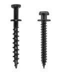 Pro Grade Picture Hanging Screws Set with Double Headed Bear Claw Screws, black mixed sizes, for sawtooth hangers, D rings, wire, keyhole mounts