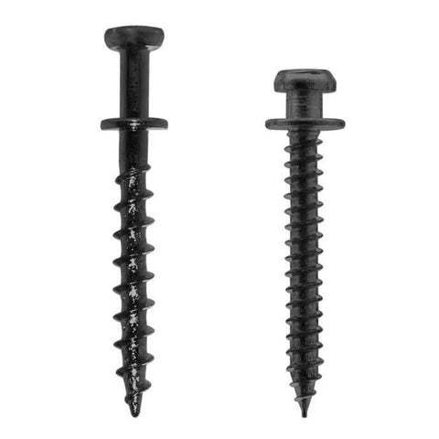 Pro Grade Picture Hanging Screws Set with Double Headed Bear Claw Screws, black mixed sizes, for sawtooth hangers, D rings, wire, keyhole mounts