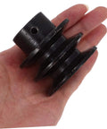 Sturdy Type Double Slot Pulley Gas Engine Groove V-belt Sheave Replacement Belt Pulley Wheel for Easy Mounting held in hand