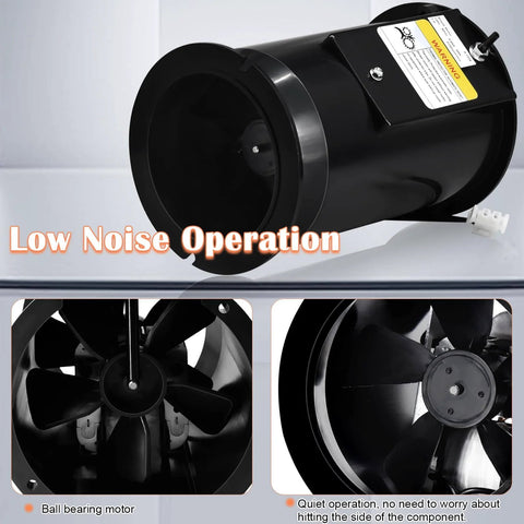 Front view of Universal Heavy Duty Draft Inducer Motor For Furnaces Replacement Part Compatible With Nortek Nordyne Intertherm Miller Gibson Packard Brands And M1 Series Units 903404 65404 621787 SM3404, displaying dual blades and ball bearing motor features.