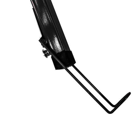 Side view of black 11FT Drywall Lift Panel Hoist Jack Lifter with telescopic arm, part of 150LBS Heavy Duty Sheetrock Lift, visible lockable component