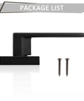 4 Pack Black Dummy Door Levers For Non Turning Interior Doors Heavy Duty Modern Handles with screws, side view