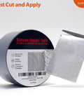 Window Screen Repair Tape For Tears And Holes Black Fiberglass Mesh 2 Inch By 33 Feet Waterproof Weatherproof With Three Layer Strong Adhesive