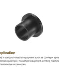 Flanged Nylon Sleeve Bearings Set Of 10 Self Lubricating Bushings With 8.5mm Bore 10mm Outer Diameter And 10mm Length Black close-up