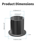 Dimensions of Four Pack POM Flanged Sleeve Bearings 25mm ID By 28mm OD By 30mm Length With 35mm Flange Diameter