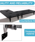 ✝️ 6PCS 3.11 x 1.57 inch Black Flat Mending Plate, Metal Bracket with Holes, Straight Steel Brace Fixing Joining Plate for Wood with 36PCS Screws designed for smooth motion and stable alignment in automation and mechanical systems