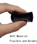 Durable PVC end caps fit 13/16 and 7/8 inch tall strut channels, showing flexible black PVC material in use.