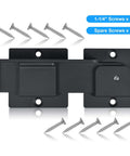 Heavy Duty 7.5 Inch Flip Gate Latch With Padlock Hole, aluminum alloy latch front view with screws, 4mm thick, for outdoor use.