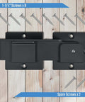 7.5 Inch Flip Gate Latch Lock With Padlock Holes, Heavy Duty Aluminum Alloy Door Latch for Outdoor Fences, includes screws