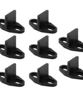 8 Pack Black Floor Guide For Sliding Barn Door Hardware, T Shape Floor Mounted Guides, Bottom Track Guides For Barn Bypass Pocket And Closet Doors